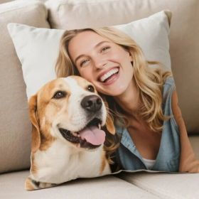 Custom Cushion Personalized Image Upload Fast Printing For Wedding For Pet Lovers - Must Upload The Image (Option: 35x35cm)