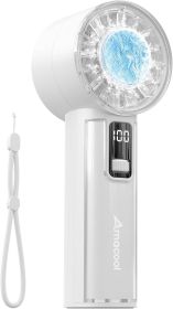 Handheld Fan with Ice Cooler, Mothers Day Gifts for Mom Her Women Girl, Mini Portable Cooling Fan, Small Yet Powerful (Color: White   With Ice Cooler)