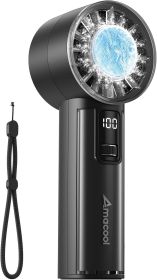 Handheld Fan with Ice Cooler, Mothers Day Gifts for Mom Her Women Girl, Mini Portable Cooling Fan, Small Yet Powerful (Color: Black   With Ice Cooler)
